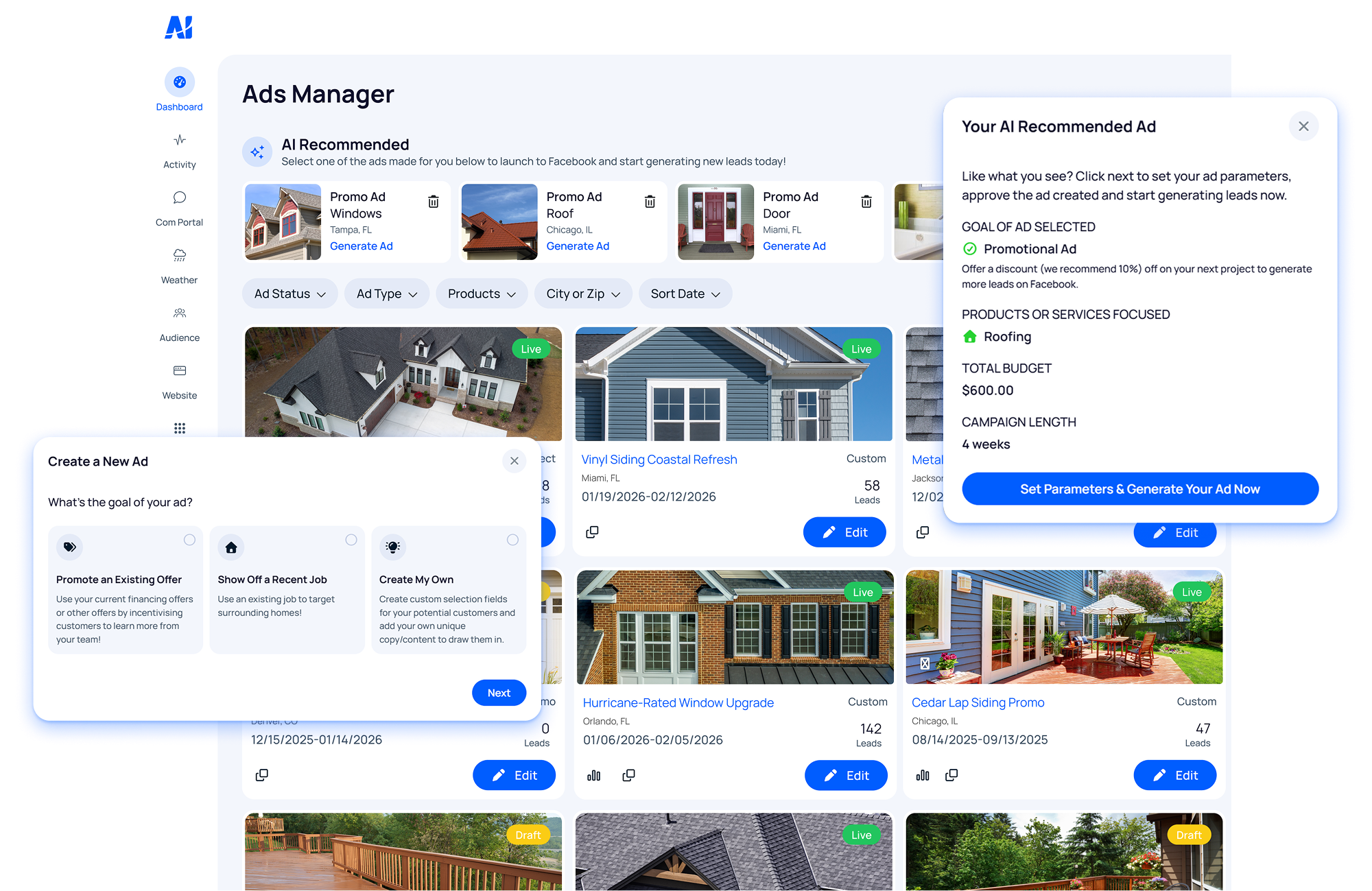 Reach step: Campaigns activated across targeted channels to reach the right homeowners