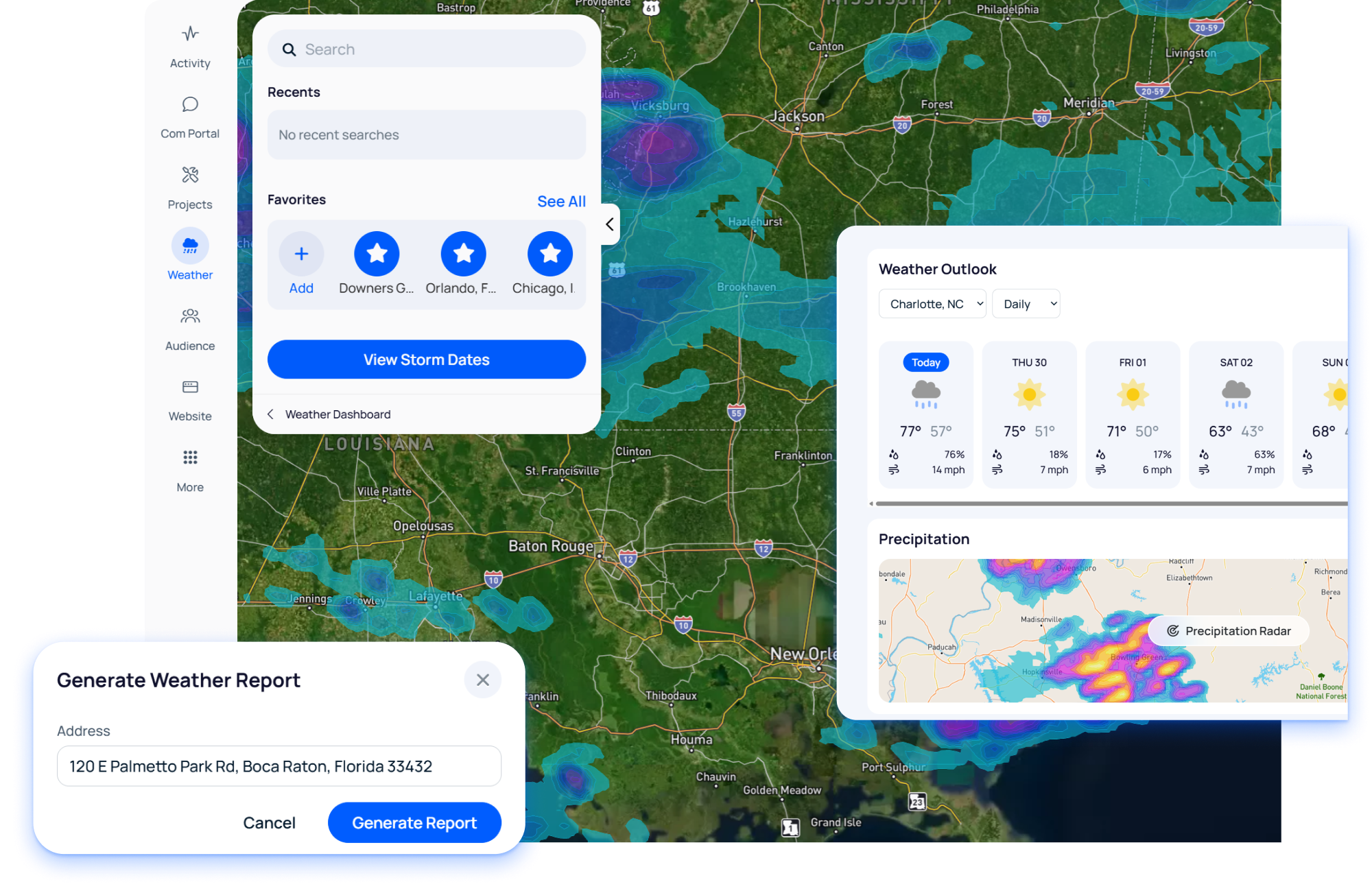 Weather tool screenshot