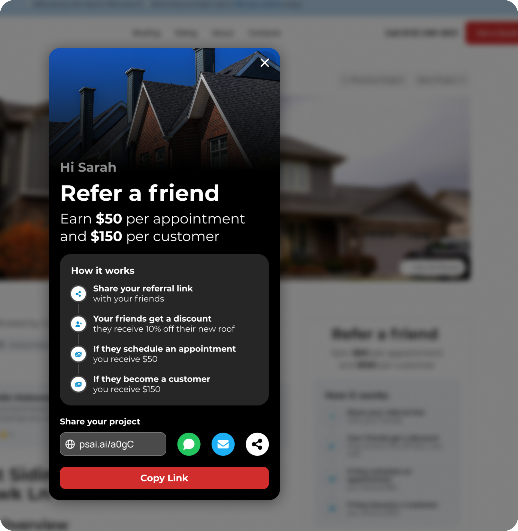Every project page is a referral waiting to happen