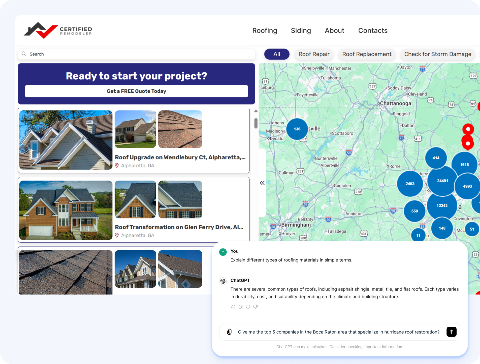SEO-optimized project pages