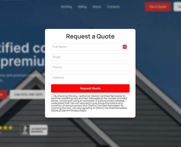 AI-powered quote form that generates a Predictive Portrait and PMI score on every submission